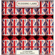 Pudding Lane Christmas Crackers - Retro Union Jack  (12)*