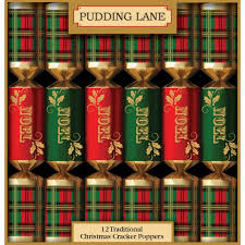 Pudding Lane Christmas Crackers - Tartan  (12)