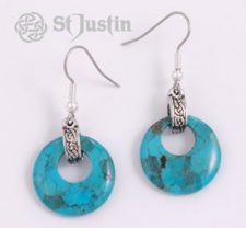 St Justin Earrings - Turquoise Circlet